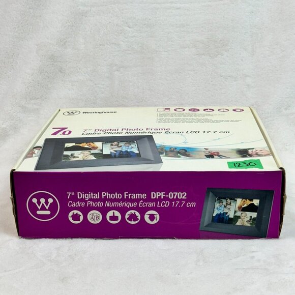 Westinghouse 7" Digital Photo Frame Model DPF-0702 128mb flash Memory - New - Picture 2 of 6